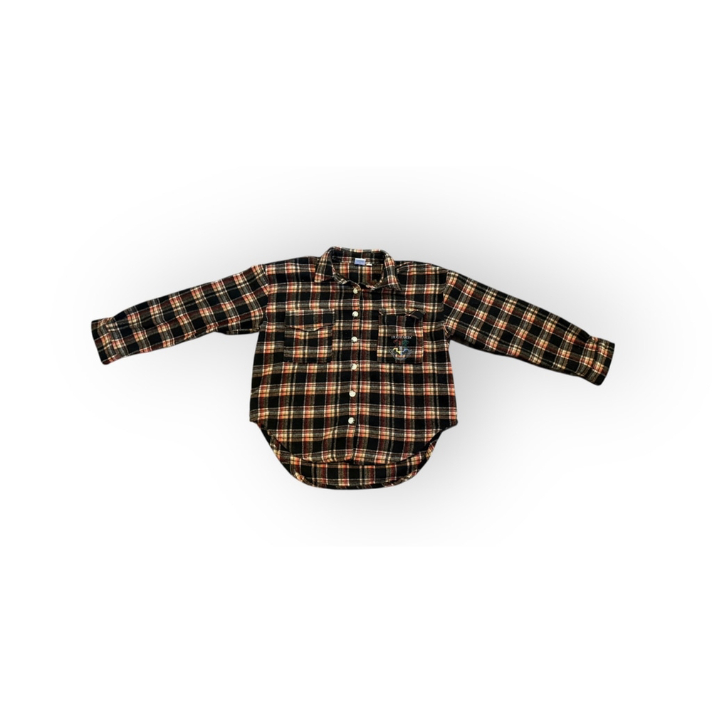 HARRY POTTER Womens HOGWARTS Flannel Plaid Pocket Shirt Jacket Wool Blend Sz M​​ - Picture 3 of 12
